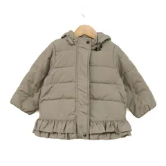 プティマイン ダウンジャケット ジャンパー アウター 記名有 ベビー 女の子用 90サイズ ベージュ petit main 【中古】