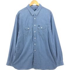 古着 ラルフローレン Ralph Lauren POLO by Ralph Lauren 長袖 コットンストライプシャツ メンズXXL相当/eaa473765