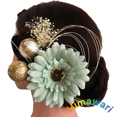 ドライフラワー  ヘアアレジ 髪飾り ヘッドドレス 前撮り 成人式 結婚式 和玉 水引 zak1031