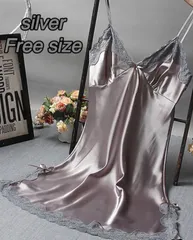ベビードール　セクシーランジェリー　キャミソール　ワンピース　ナイトウェア　ルームウェア　ネグリジェ　コスプレ　シルバー　送料無料　衣類で発送　中身がわからない梱包