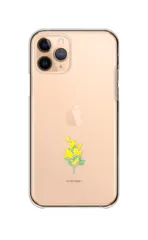 iPhone11Pro ケース カバー アイフォン11 プロ スマホケース ハードケース 花柄 フラワー お花 鈴蘭 ガーベラ スミレ 色鉛筆 大人 きれい ワンポイント 透明 カラー10