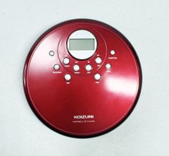 【HY】【美品】KOIZUMI コイズミ SAD-3905/R ポータブルCDプレーヤー レッド FMラジオ搭載 ワイドFM対応 アンチショック機能 乾電池駆動 ACアダプター対応[ゆうパケット発送、送料無料]HY003