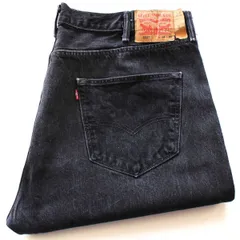 Levi'sリーバイス 501 ブラック デニムパンツ W44 L30★SDP3751 特大 ジーンズ ストレート ダメージ オーバーサイズ ビッグサイズ