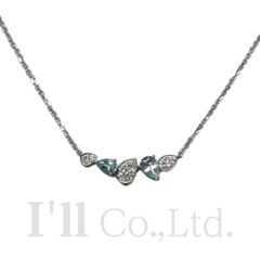 CHAUMET　ショーメ　ジョセフィーヌ　ロンド　デグレット　ネックレス　084379　750WG　アクアマリン0.72ct　ダイヤモンド0.42ct　ブランドジュエリー　ペンダント　Au750　ホワイトゴールド　K18【中古】【75285】
