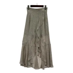 SNIDEL スナイデル  総柄フリルロングスカート size0/グレー