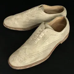 イタリア製/Vintage★トッズ/TOD'S★ヌバックレザー/フルブローグ/ウイングチップ【6/24.5-25.0/ベージュ】ビジネス/dress shoes◆ci-53<sale>のサムネイル