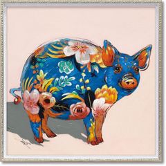 SALE【F6号】ジミー大西（Pig）手描き/表裏サイン有り/油彩/絵画/高級