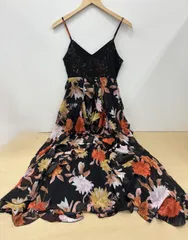 eimy istoire エイミーイストワール Dahliaflower レースコンビキャミワンピース Black サイズF  未使用【M2374-003】