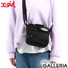 エックスガール ショルダーバッグ レディース X-girl バッグ 軽い 軽量 小さめ 斜めがけ ブランド MULTI POCKET SHOULDER BAG 105241053008 BLACK