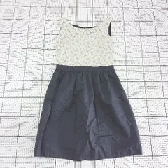 ◇ ⊂ SLOBE IENA バイカラー 花柄 ノースリーブ 膝丈 ワンピース ホワイト系ネイビー系 レディース E  【1508260062435】のサムネイル