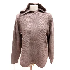 コムサイズム COMME CA ISM パーカー ニット 長袖 プルオーバー 11 茶 ブラウン /RTのサムネイル