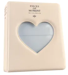 ［ドナリー］64枚 大容量 チェキ帳 可愛い 持ち運び フォトアルバム 横向き 推し活グッズ コレクトブック カードケース トレカ 韓国 クリアファイル 写真 手帳 シンプル (クリームベージュ) [クリームベージュ]