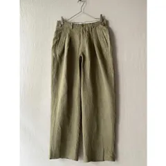 【Original Remake】Polo Ralph Lauren ワイド ツータック パンツ / リネン ベージュ スラックス USA ビンテージ 90s P5-07052