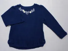 ミキハウス miki house mikihouse アウトレット 子供服 女の子 110cm 長袖 カットソー 紺 秋 冬 ★3 トップス 冬服 ガールズ 女児 キッズ 【中古】 ユーズド リサイクル こども