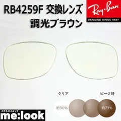 RayBan レイバン RB4259F用 交換レンズ 53サイズ 調光レンズ 調光ブラウン UVカット サングラス