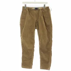 グラミチ GRAMICCI ベルベットナローパンツ ストレート タック F 茶 ブラウン /AT ■OS