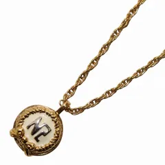 ニナリッチ NINA RICCI ネックレス ペンダント チェーン ロゴ リボン ゴールドカラー シルバーカラー 白 /KW ■GY18