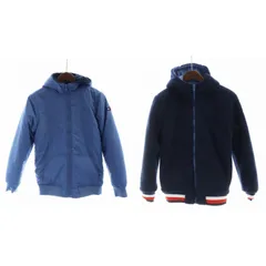トミーヒルフィガー TOMMY HILFIGER リバーシブル テディ ジャケット タグ付き 中綿ジャケット ジップアップ 長袖 ロゴ 150-160cm 紺 ネイビー KB0KB05148 ■GY18 /MQ