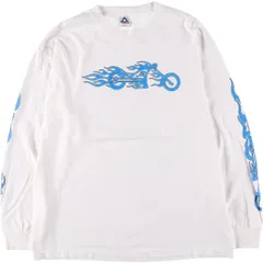 古着 90年代 アルスタイル ALSTYLE Harley-Davidson ハーレーダビッドソン ファイヤーパターン ロングTシャツ ロンT/evb029772