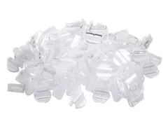 【在庫処分】TSUKURIRO ヘアゴム ハンドメイド用 足 パーツ 100個 セット 留め具 プラスチック 台座 U字 髪留め 髪飾り 手作り 材料 素材 DIY ヘア アクセサリー パーツ (クリア 大サイズ)