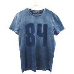 ガス GAS Tシャツ カットソー 半袖 ラウンドネック ダメージ加工 ネイビー 紺 /YM33のサムネイル