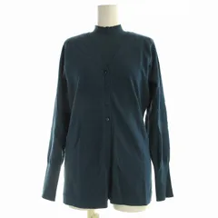 ナチュラルビューティーベーシック NATURAL BEAUTY BASIC アンサンブル ニット リブ ノースリーブ カットソー 長袖 カーディガン Vネック M 緑 グリーン /EA