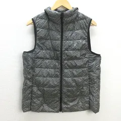 U■ユニクロ/UNIQLO ウルトラライトダウンベスト【XL】黒灰/LADIES/m45【中古】■