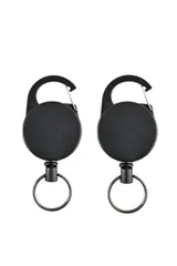 【在庫処分】キーリール 強力リールキーホルダー ワイヤー リール リールストラップ [YFFSFDC] 伸縮自在 紛失防止 キーホルダー 2個セット