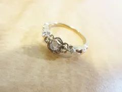 ディズニー シルバー リング 指輪 石付き クリア 11号 ゴールド