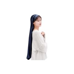 [COCOSILK] シルク ナイトキャップ ロングヘア用 シルクキャップ 筒型 ナイトキャップ ロング 髪 シルク100% 筒 ロングヘア 筒状 ヘアキャップ (90cm, ネイビー, Free Size)