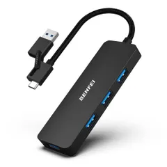 BENFEIUSB3.0ハブ2-in-1USBType-A/Type-C接続対応アルミニウム合金フレームUSB3.0ポートを4つ搭載Thunderbolt3/4互換iPhone15Pro/MaxMacBook