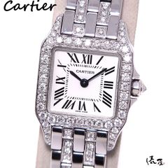 【国際保証書】カルティエ サントス ドゥ モワゼル ダイヤブレス 極美品 レディース Cartier 時計 腕時計 中古【送料無料】