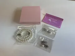 【美品】 Victorian Roseヴィクトリアンローズ パールネックレス & パール付きペンダント & イヤリング 8mm シェルパール3点セット 箱付き アクセサリー ファッション小物  現状品