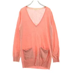 美品 green label relaxing グリーンレーベルリラクシング 長袖 Vネック ニット 38 ピンク UNITED ARROWS ユナイテッドアローズ レディース 古着