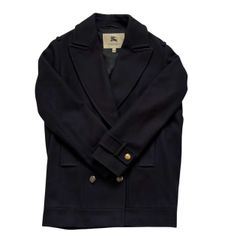 BURBERRY バーバリー ピーコート 紺 コート 上着 冬 アウター ダブル メンズ サイズ38 Sサイズ