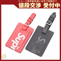 美品⭐︎ SUPREMEとLOUIS VUITTON レザー　ネームタグ　赤 2025年最新】supreme louis vuitton ネームタグの人気アイテム