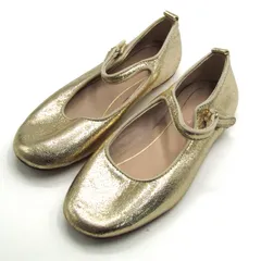 ザラ バレエシューズ パンプス フラットシューズ 靴 キッズ 女の子用 29サイズ ゴールド ZARA 【中古】