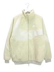 ナイキ NIKE ボア フリース リバーシブル ジャケット ブルゾン L アイボリー VM SWOOSH FULL ZIP JACKET 上着 アウター