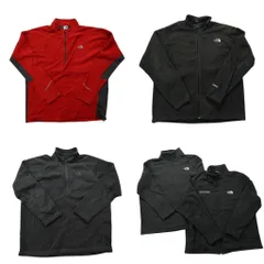 古着卸 まとめ売り ノースフェイス フリース 5枚セット (メンズ 2XL ) フルジップ ハーフジップ スタンドカラー 切り替え 中古 古着 NB8945