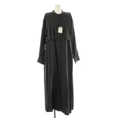 アパートバイローリーズ apart by lowrys ピンタックレイヤードフウワンピース シャツワンピース ロング 長袖 バンドカラー M チャコールグレー /MY ■OS