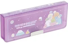 【中古】文房具その他 A.パープル クリアソフトペンケース 「すみっコぐらし」