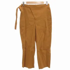 セオリーリュクス theory luxe 美品 クロップドパンツ 麻 リネン ストレッチ 38 ライトブラウン /UO