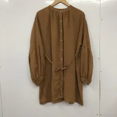 LOWRYS FARM ローリーズファーム シャツ、ブラウス 長袖 長袖シャツ 無地シャツ ノーカラーシャツ ウエスト切り替え