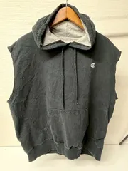Champion カットオフ フーディベスト 2XL US古着