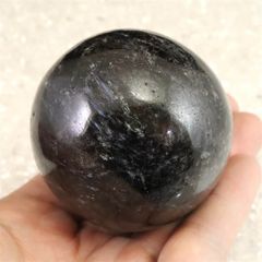 ✳️極玉 ダブルスター☆極上家宝級大宝珠✨スターモリオン 黒水晶 丸