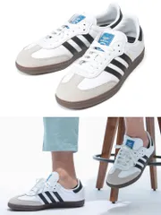 adidas (アディダス) スリーライン ローカットスニーカー SAMBA ADV 大きいサイズ メンズ ホワイトのサムネイル