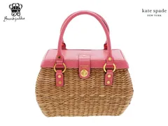 新品未使用品♠️ kate spadeケイトスペード♠️かごバッグ花柄ピンク✖︎白 花柄 kate spade new york(ケイトスペード) バッグ・カバン