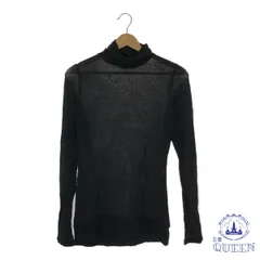 ☆美品☆ トップス カットソー タートルネック シンプル 長袖 レディース ブラック 2 901-11708 送料無料 古着