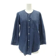 ハレ HARE デニムジャケット ノーカラー 薄手 S 紺 ネイビー /AT ■OSのサムネイル
