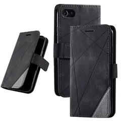 【新品】 iPhone se(第三世代), iPhone se(第二世代),iPhone 8,iPhone 7兼用手帳型 財布型 カード収納 スタンド機能 サイドマグネット TPUケース 軽量 ストラップホール 収納力 QI充電対応 横置き機能 あいふぉん 1